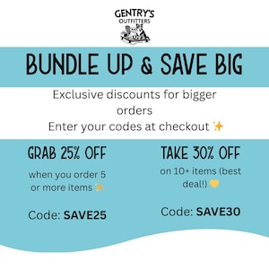 a blue and white flyer for a clothing store