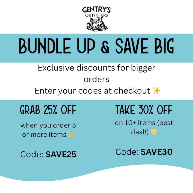 a blue and white flyer for a clothing store