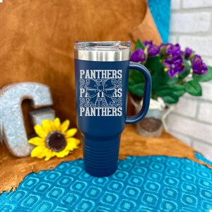 Panther Mascot Cheer Bow SVG PNG: Stacked Text Design (Digital Download) DTF sublimation Laser Engraving image 4
