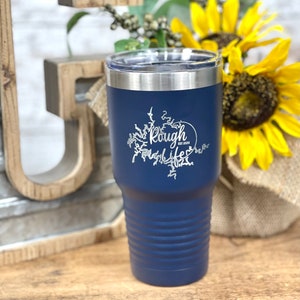 Rough Life Lake Map 30oz Tumbler