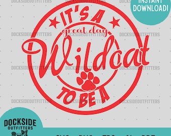 Wildcat Mascot SVG: School Spirit Clipart (Digital Download)