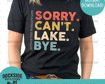 Funny Lake Life SVG: Summer Lake Quote, Cricut & Silhouette (Digital Download