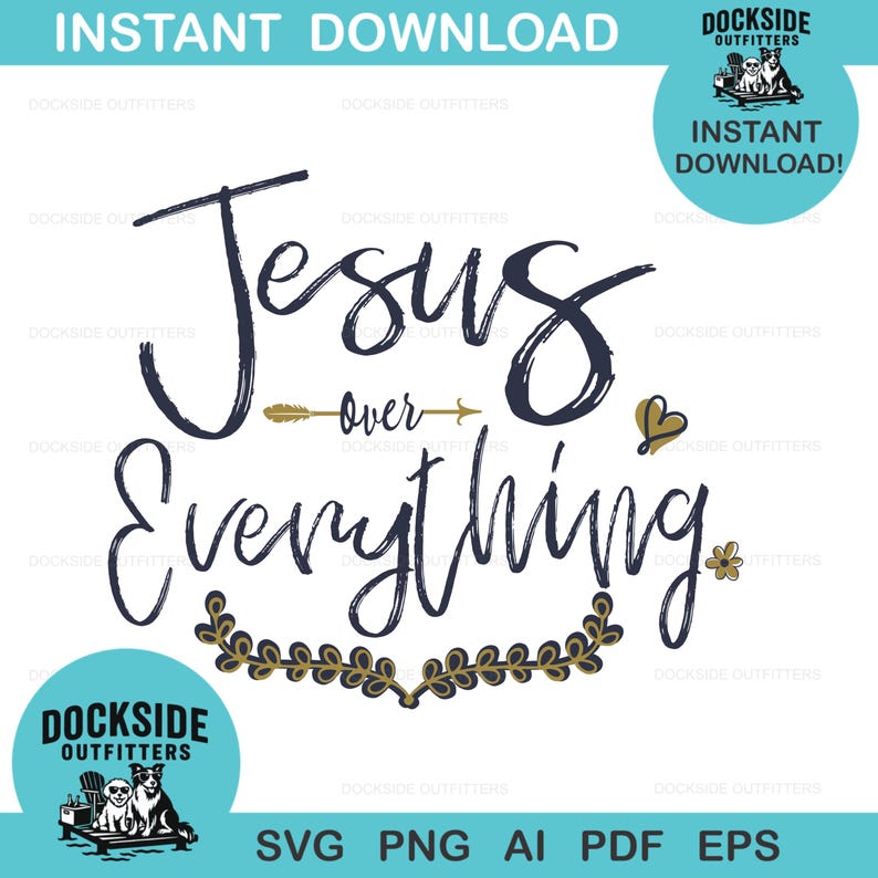 Jesus Over Everything SVG PNG, Instant Download for Cricut DTF ...
