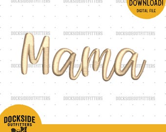 Mama 3D Puff broderifil för hattar (direkt nedladdning)
