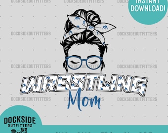 Wrestling Mom SVG: Sport Design for Cricut, Shirts (Digital Download)