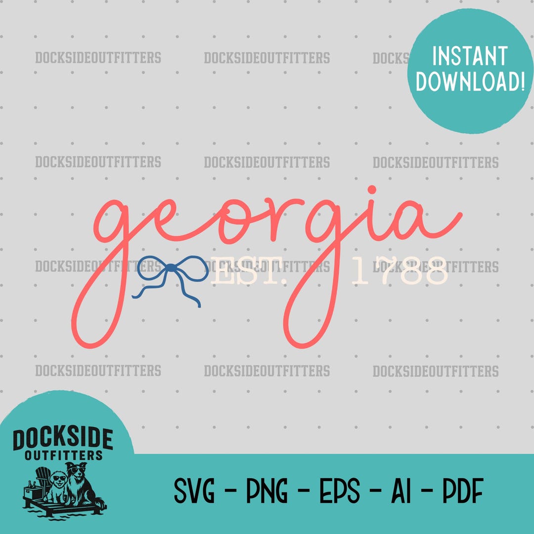Georgia Ribbon Svg, Georgia Outline Png Eps Pdf Ai, Pride Digital ...