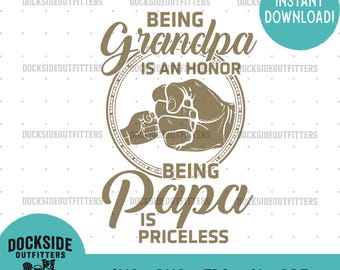 おじいちゃんへの敬意とパパへのプライスレスなSVG、PNG、EPS、ai、pdf | お父さんへのおじいちゃんへのギフトデザインをすぐにダウンロード