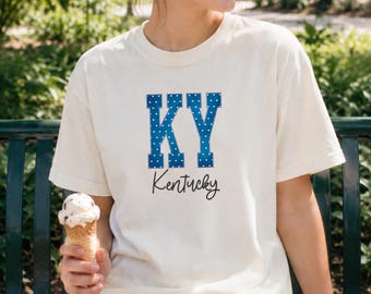 Diseño de bordado de aplique de Kentucky: Contorno de KY (Descarga digital) 3 tamaños de paquete 2 estilos