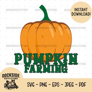 Kürbis Farm PNG SVG, Halloween Herbst digitaler Download, Herbst gruselige Clipart, Kürbis Patch Zeichen, Sublimation, eps, Pdf, ai