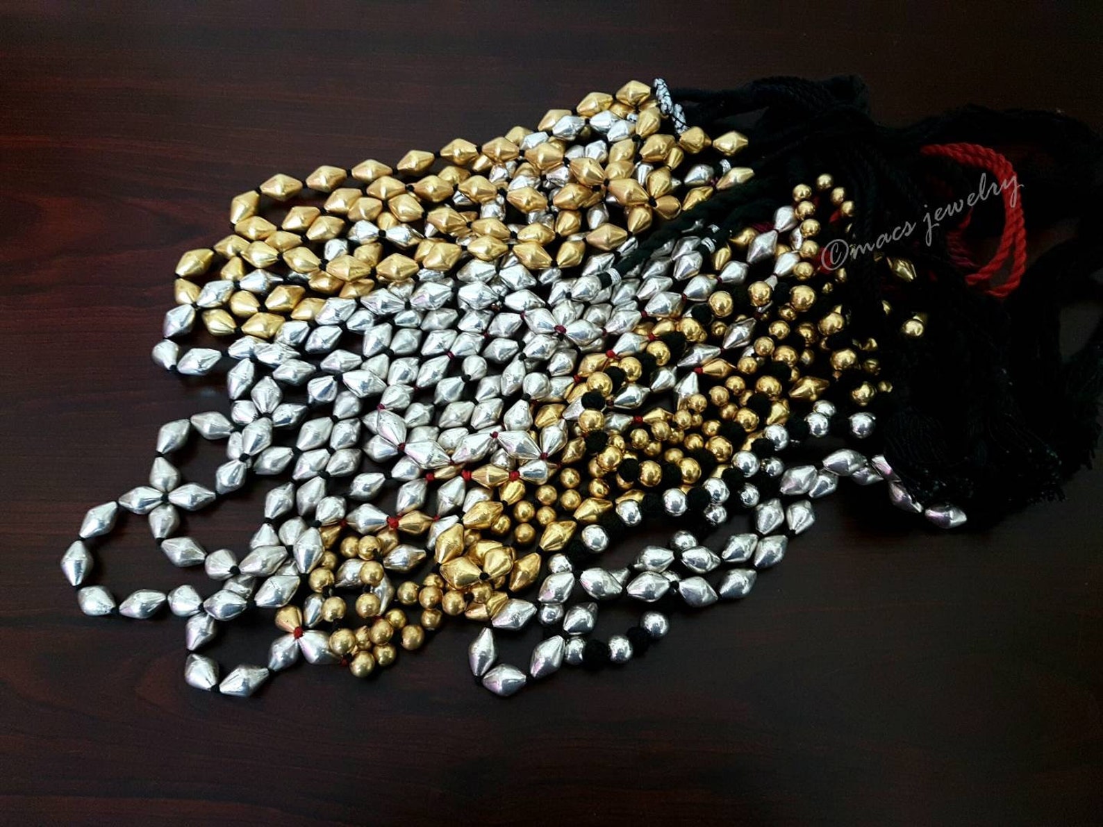 Pure Silver Gold Plated Dholki Necklace Silver Dholki Mala Etsy