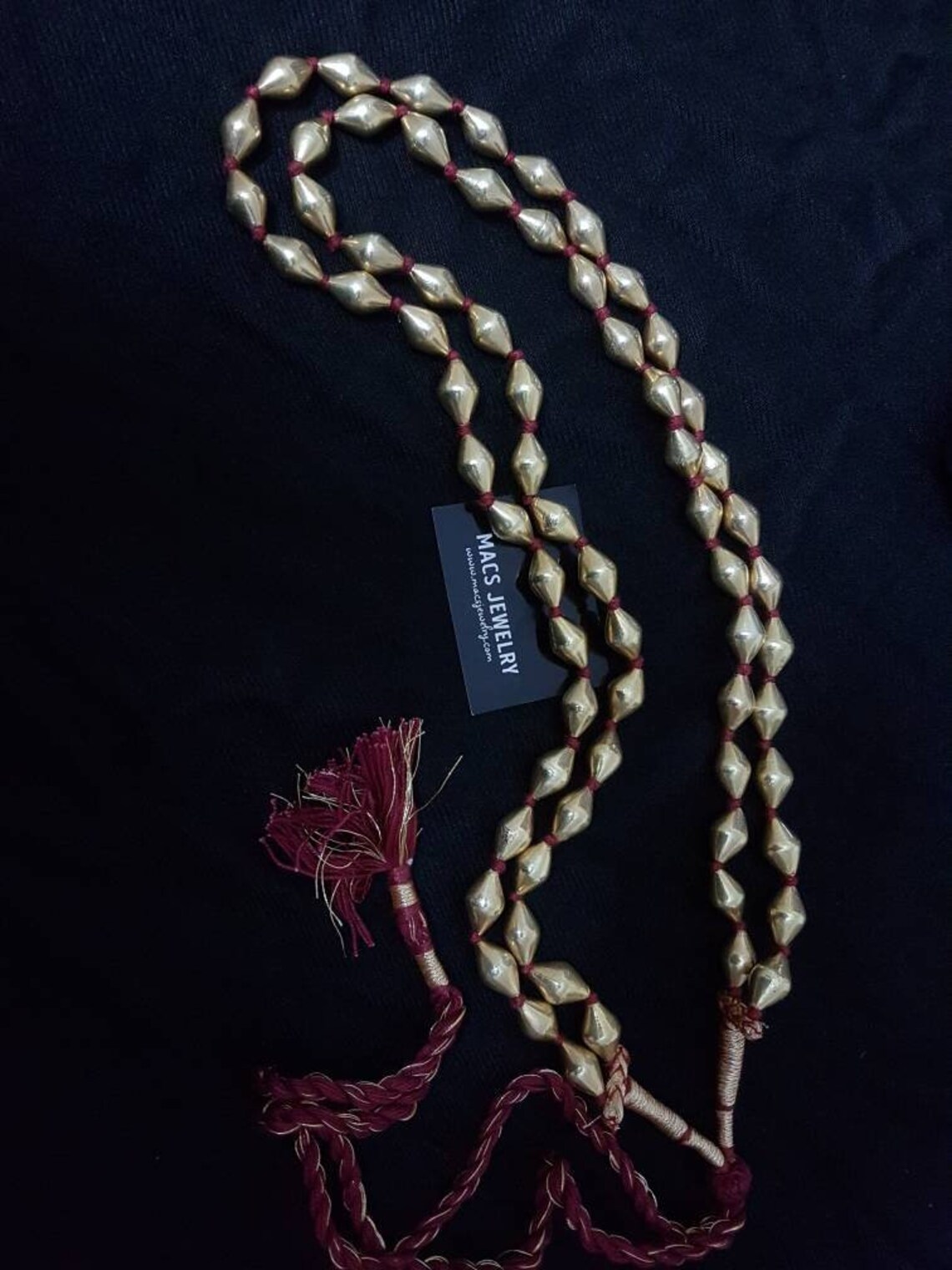 Pure Silver Gold Plated Dholki Necklace Silver Dholki Mala Etsy