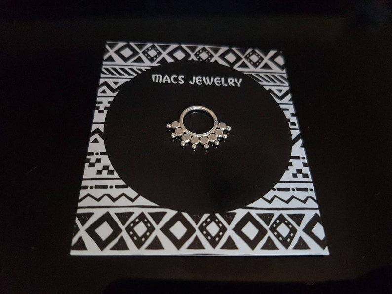 Tribal Septum ring Indian nose hoop Tragus piercing Tribal nose ring Septum nose ring Septum piercing Septum nose ring Cartilage piercing