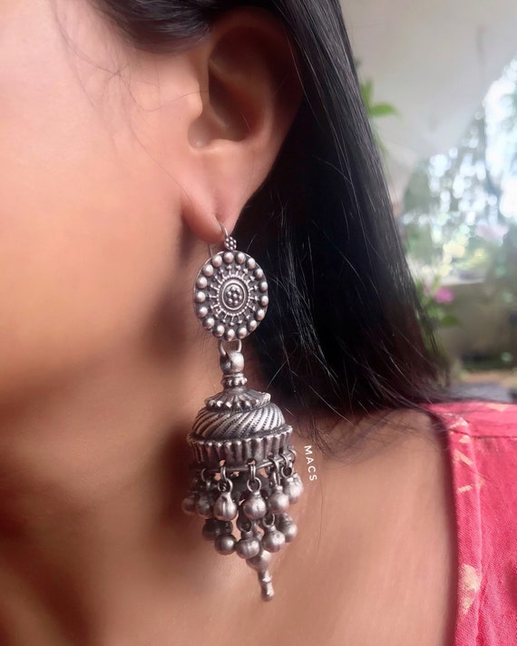 Jhumka earrings, jhumki layered earrings, long si… - image 4