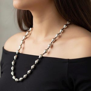 Oxidized 925 Silver Dholki Necklace: Traditional Indian Jewelry image 1