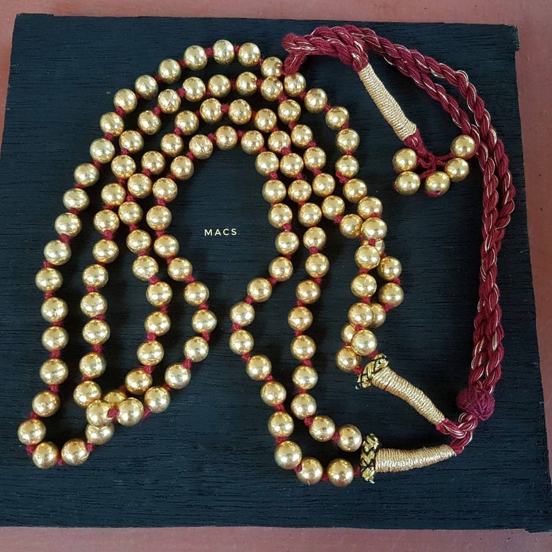 Pure Silver Gold Plated Dholki Necklace Silver Dholki Mala Indian