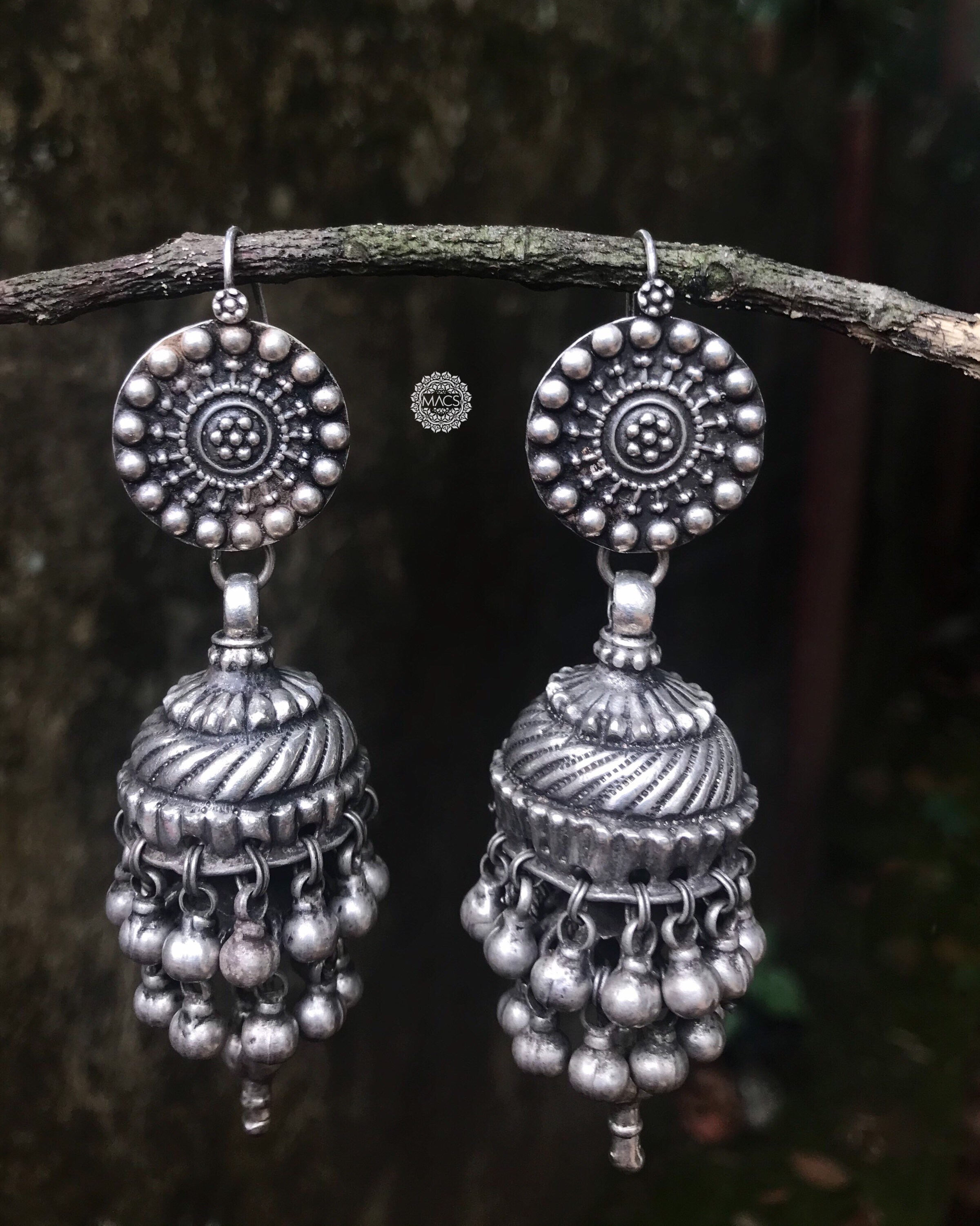 Tribal Rajasthani Jhumka Earrings Silver Earrings Real Old Etsy