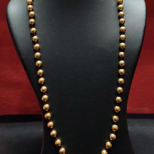 925 Silver Single Line Round Gold Necklace- Dholki Silver Thread Necklace- Gold plated Jewelry- Traditional Ball Beaded Necklace India