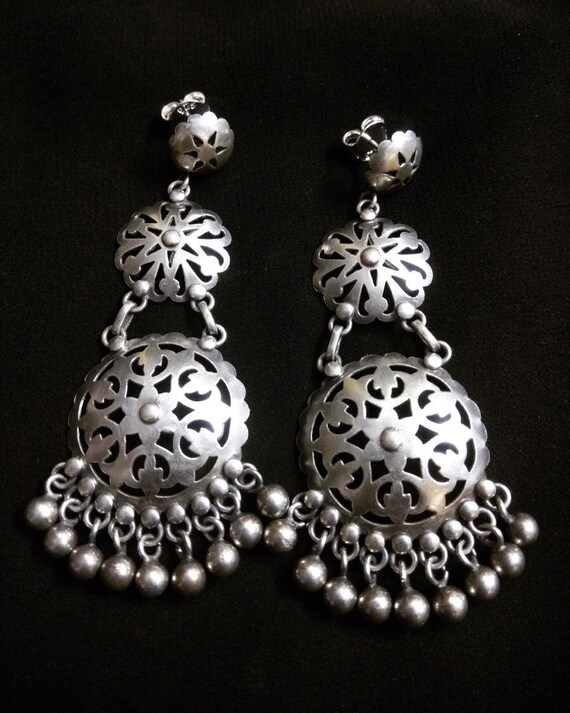 Sterling silver indian earrings deals