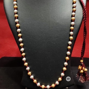 925 Silver Single Line Round Gold Necklace- Dholki Silver Thread Necklace- Classic Two tone Jewelry- Traditional Ball Beaded Necklace India