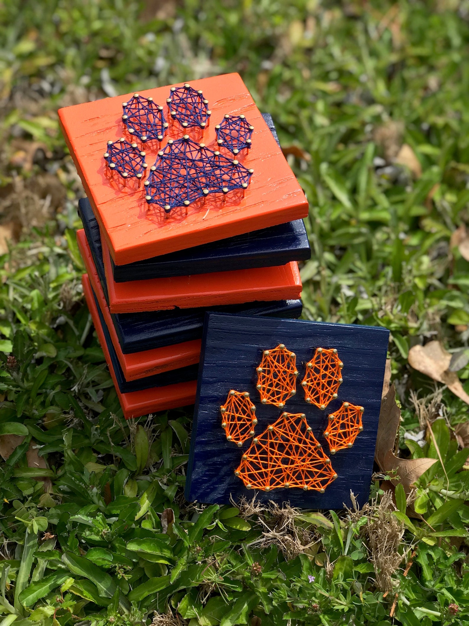 Auburn Tigers Paw Print String Art Paw Print String Art Etsy