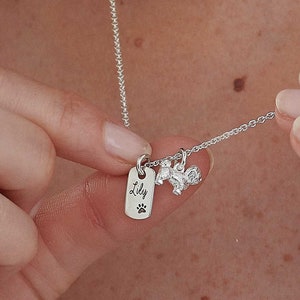 Collar de plata de Shih-Tzu - Colgante de perro personalizado chapado en oro de 18 quilates o plata - Regalo para dueños de mascotas - Regalo de Shih-Tzu - Colgante de Shihtzu