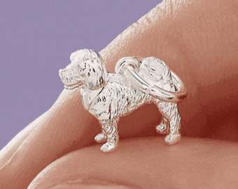 Cockapoo Silver Charm Silver Gold/Rose Plate - Cockapoo Pendant - Pet Loss Charm - Cockerpoo Gift For Dog Owner Breeder - Cockapoo Bracelet