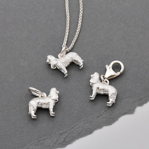 Sterling Silber König Charles Spaniel Charme - Geschenk für Hundeliebhaber