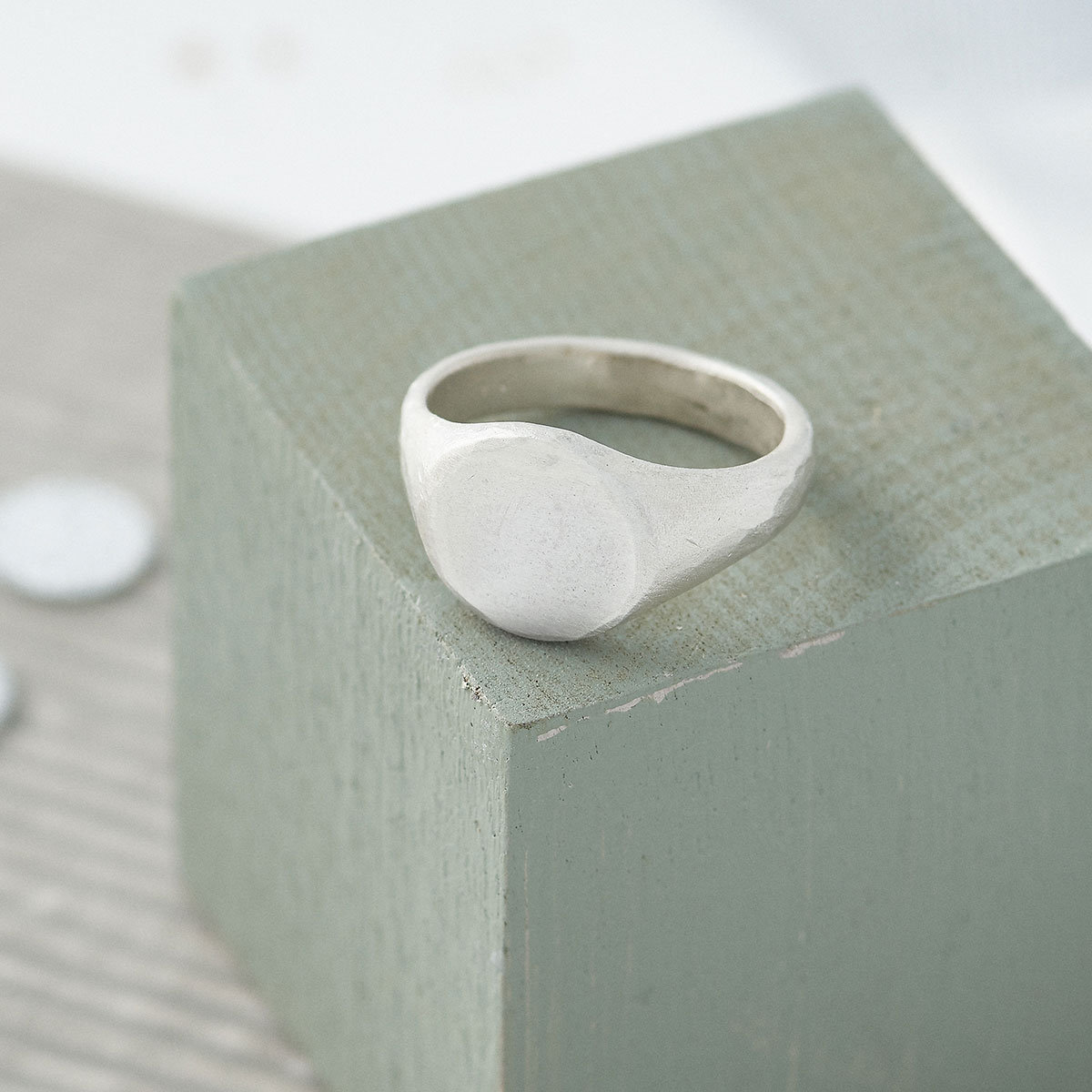 Hammered Silver Ring mens ring sterling Etsy