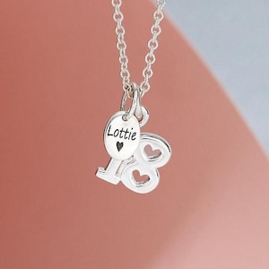 18th Birthday Solid Silver Necklace with Personalised Engraved Tag