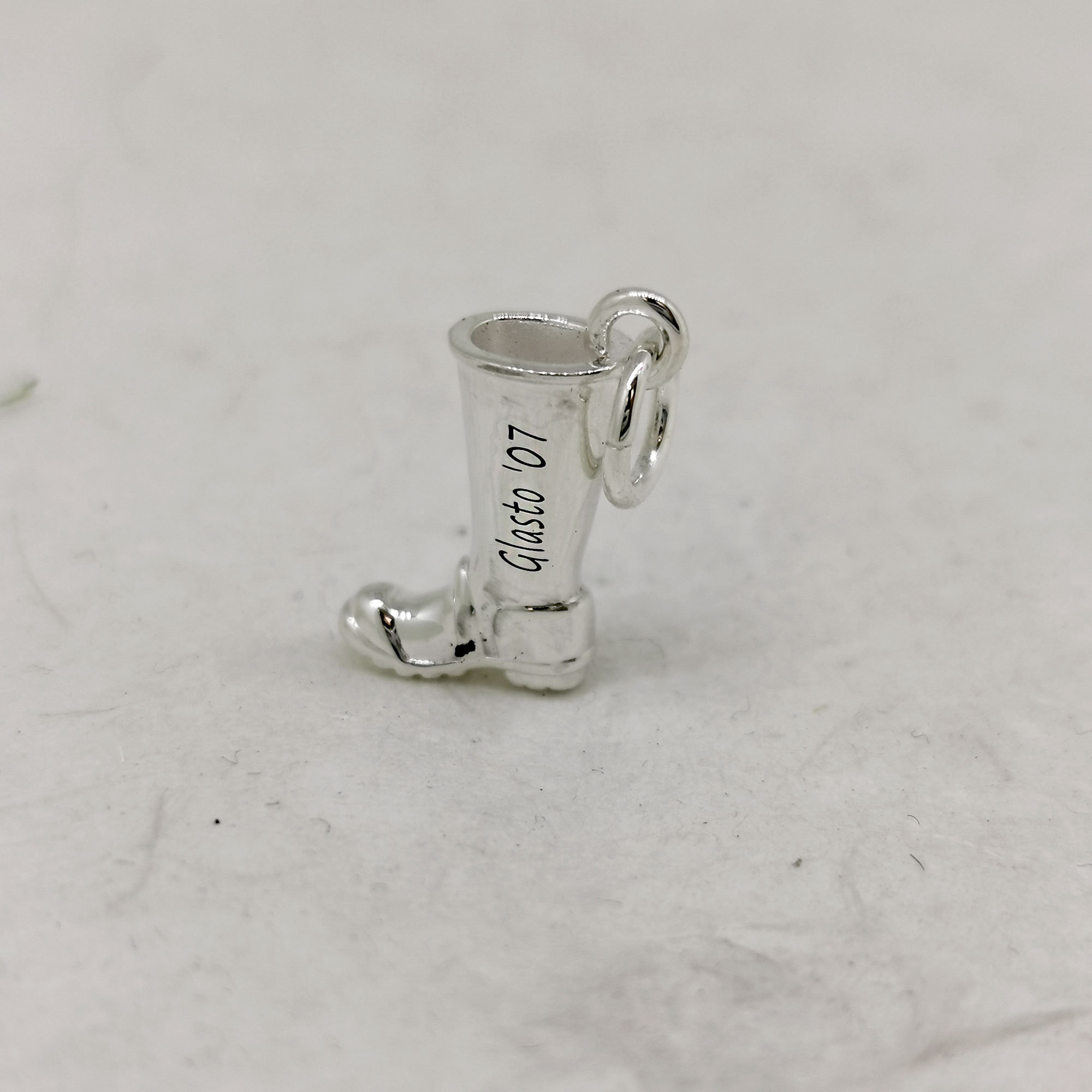 Welly Boot Charm Engraved Wellington Boot Pendant Festival Etsy UK