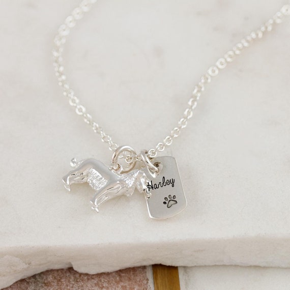 Collier Fin Argent – Tête D'épagneul Cocker – Minimaliste – Femme