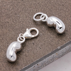 Baby Bohne Charme - Baby Scan Charme - Rose Gold Silber Mum-to-Be Halskette - Geschenk für Mama zu sein - New Baby Charm Geschenkkarte