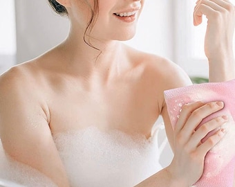 Japanese Exfoliating Shower Towel Body Beauty Cloth Loofah