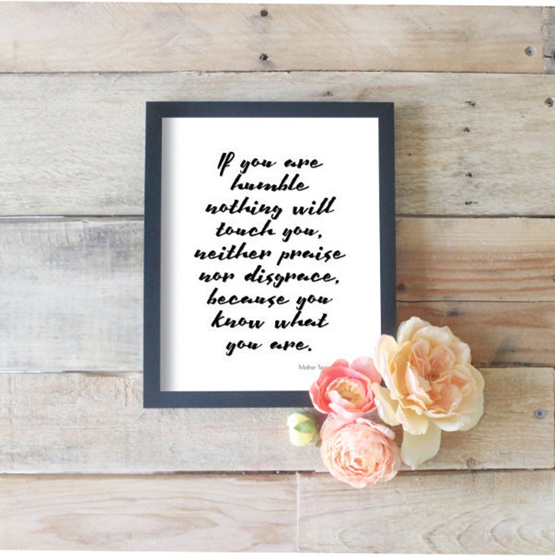 If You Are Humble // Inner Peace Quotes // Humble Poster - Etsy