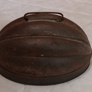 Antique Kreamer Style Tin Melon Shape Pudding Food Mold