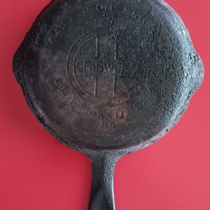 Griswold Gusseisenpfanne #709 Größe 3 Block-Logo Vintage Kochgeschirr