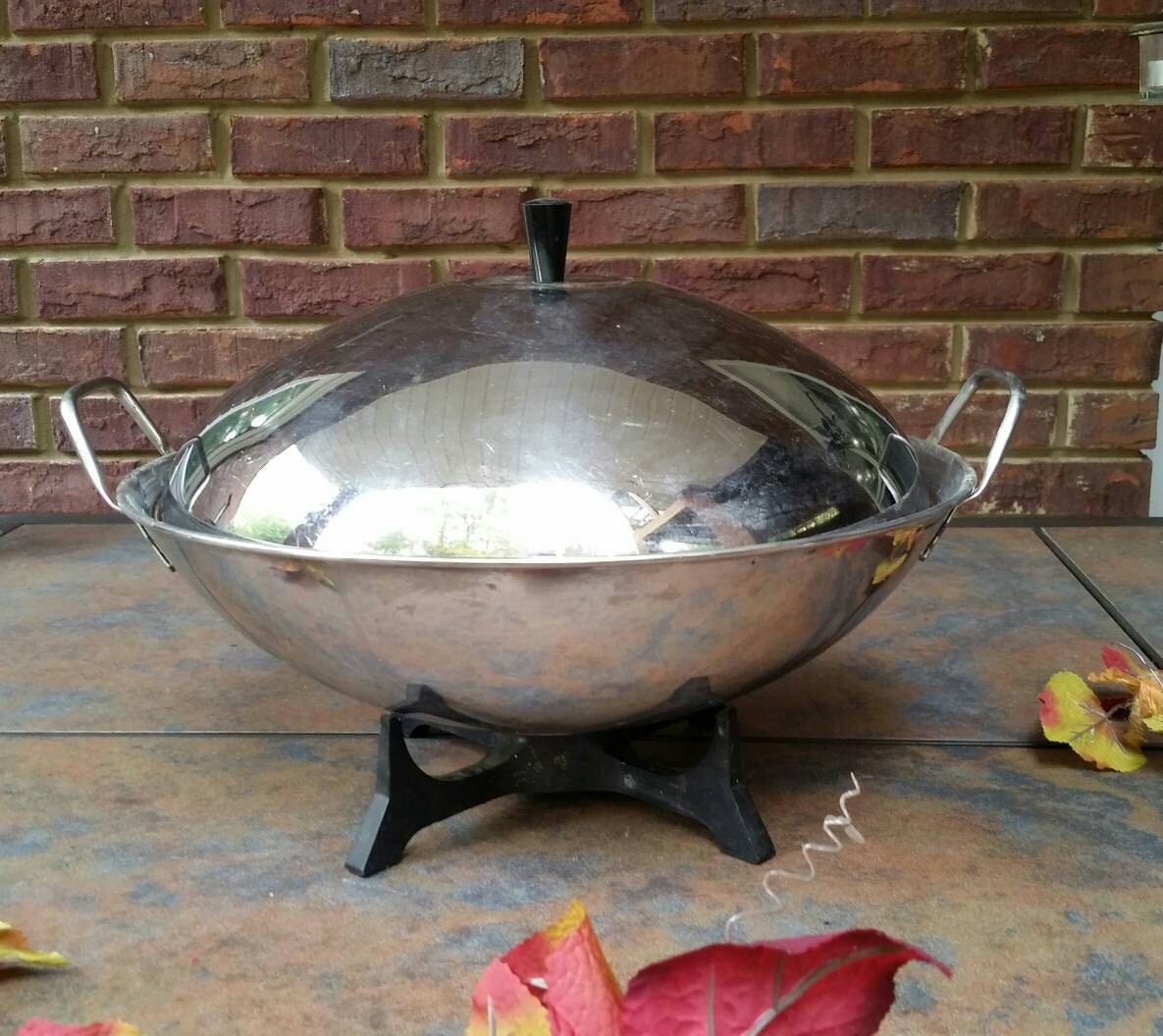 Sunbeam Electric Frying Pan Skillet High Dome Aluminum VTG Square Knob 425A  TEST