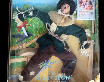 Wizard of Oz Scarecrow Ken Doll Hollywood Legends Mattel Collector Edition Movie Decor Vintage Display Figure