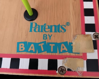 Vintage Wooden Activity Cube Battat Montessori Toy Colorful Playroom Decor Nursery