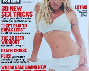 Maxim Magazine – September 1999 – Pamela Anderson Cover – Vintage Bombshell Edition Lingerie