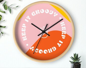 Keep It Groovy Wall Clock | Hippy Clock, Retro Clock, Basement Clock, Bedroom Clock, 70s Throwback
