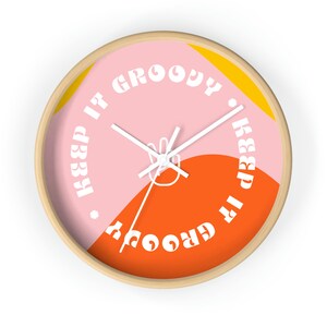 Keep It Groovy Wall Clock | Hippy Clock, Retro Clock, Basement Clock, Bedroom Clock, 70s Throwback image 5
