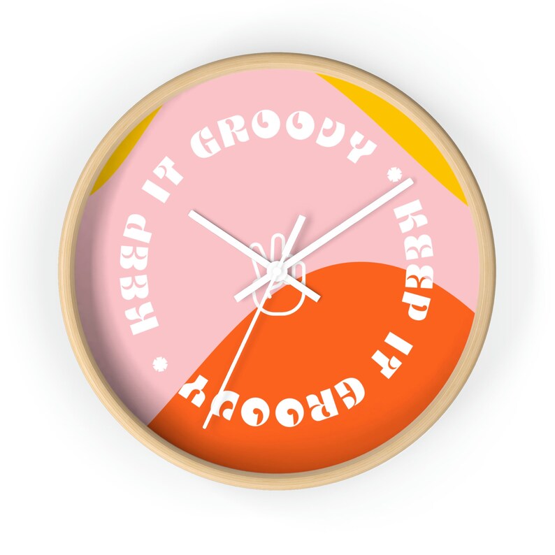 Keep It Groovy Wall Clock | Hippy Clock, Retro Clock, Basement Clock, Bedroom Clock, 70s Throwback image 5