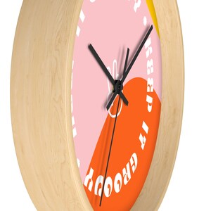 Keep It Groovy Wall Clock | Hippy Clock, Retro Clock, Basement Clock, Bedroom Clock, 70s Throwback image 3