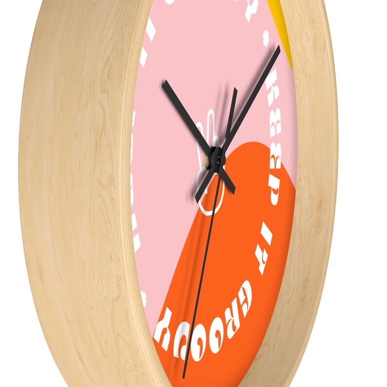 Keep It Groovy Wall Clock | Hippy Clock, Retro Clock, Basement Clock, Bedroom Clock, 70s Throwback image 3