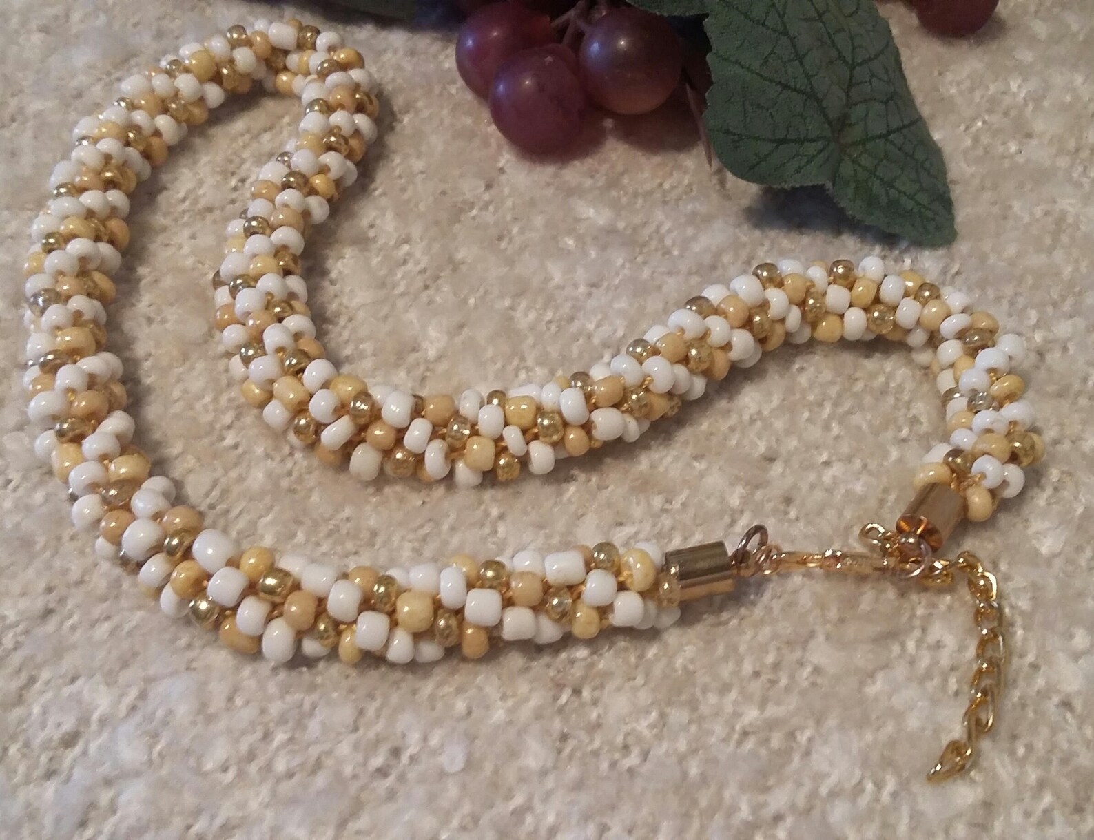 Trio Kumihimo Beaded Choker/necklace Kumihimo Necklace Etsy