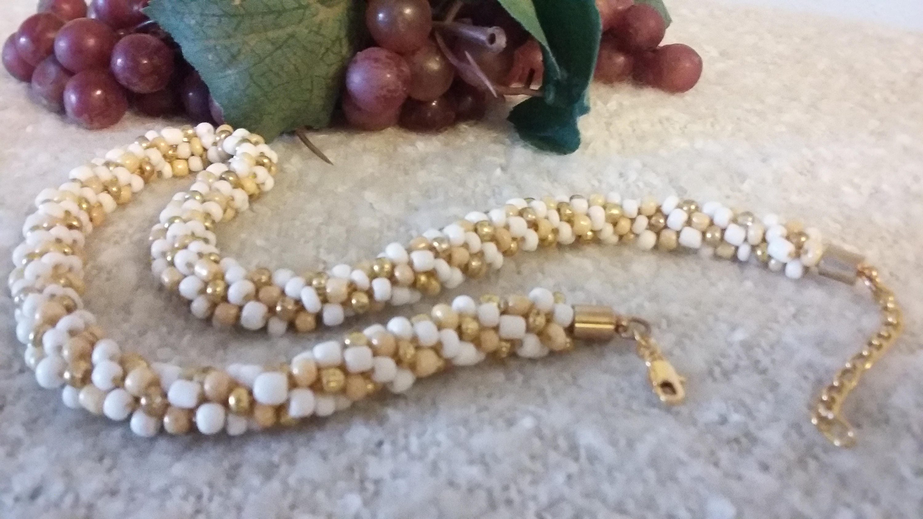 Trio Kumihimo Beaded Choker/necklace Kumihimo Necklace Etsy