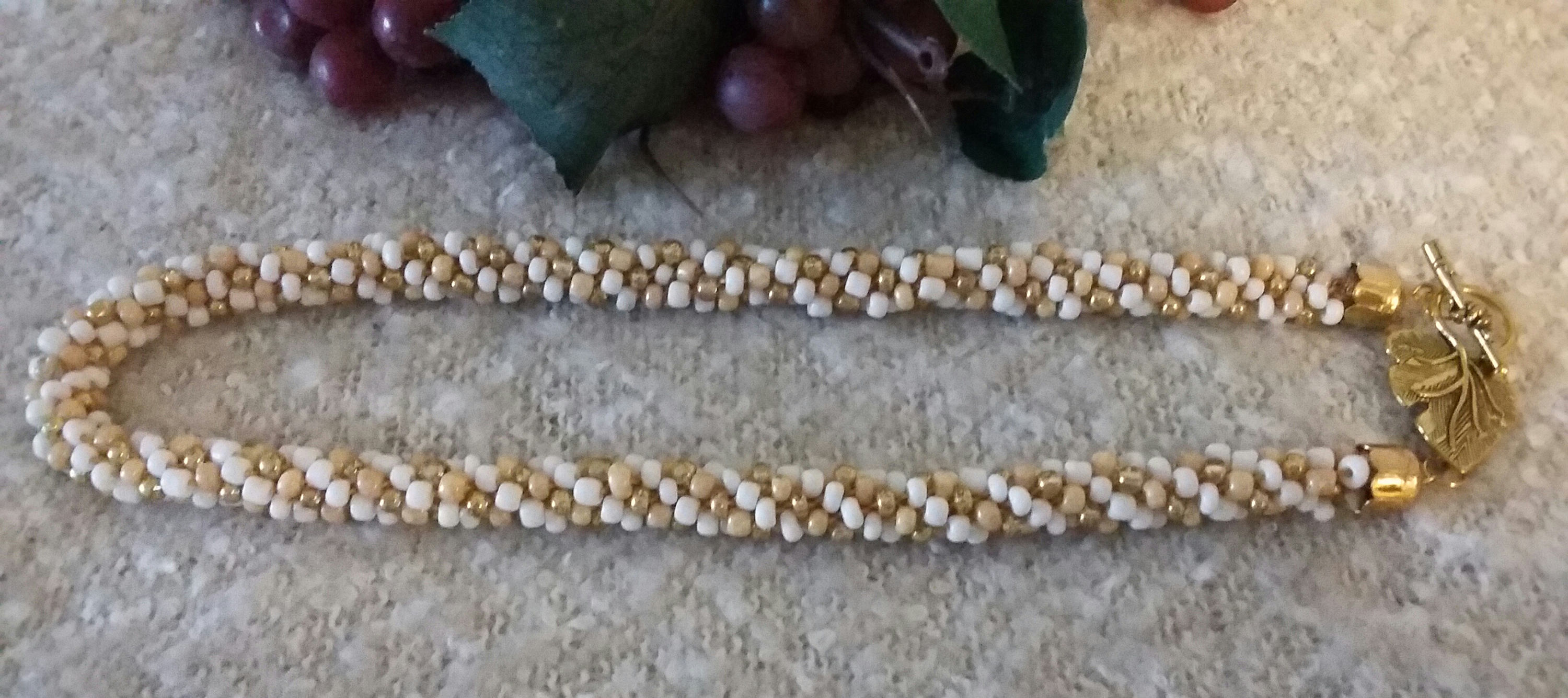 Trio Kumihimo Beaded Choker/necklace Kumihimo Necklace Etsy