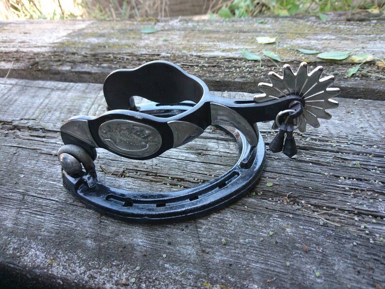 Fancy Rustic Horseshoe and Spur Door Knocker Etsy