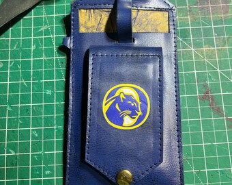 Blue O&#39;Fallon Township RFID-Blocking Crossbody with Matching Strap and Retrctable Key Clip